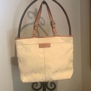 COACH Yellow & Tan Hampton Bag